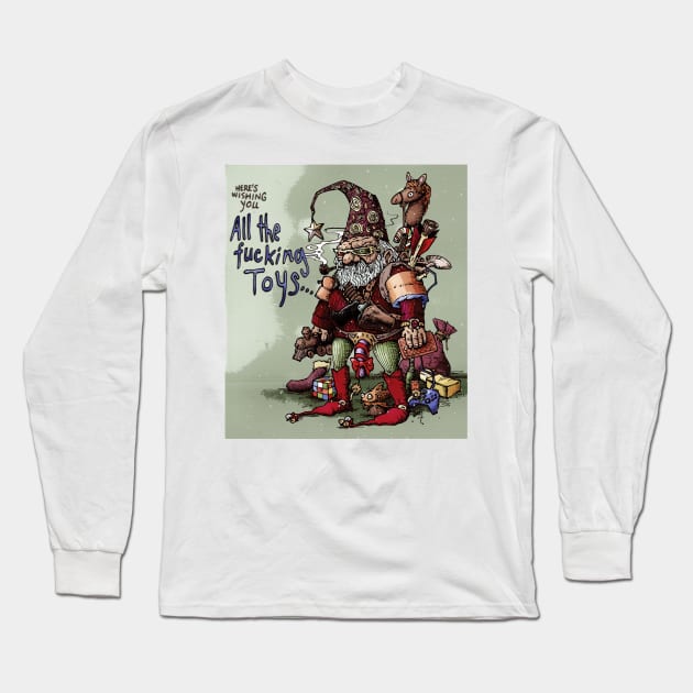 3-D Christmas Shirt Long Sleeve T-Shirt by Froobius